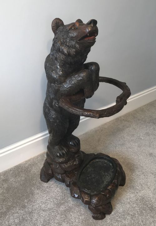 Black Forest Carved Bear Stick Hall Stand Circa 1900