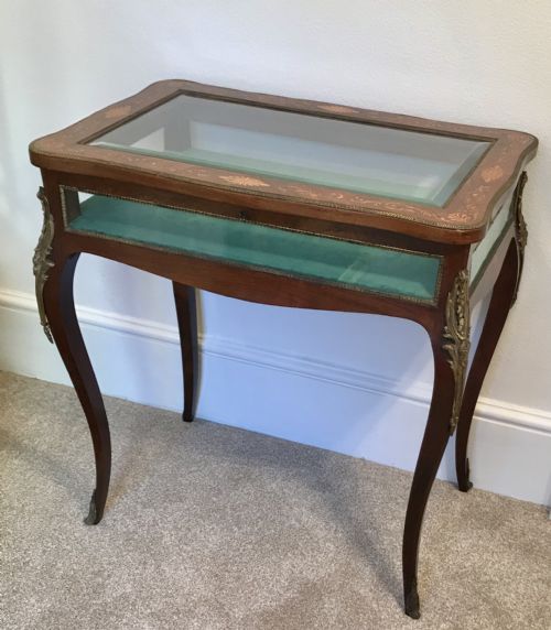 Bijouterie Collectors Side Display Table Cabinet Circa 1900
