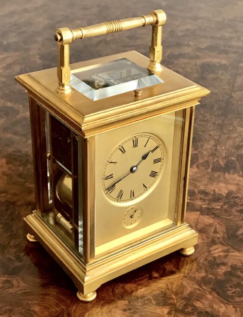 Fine Gilt Carriage Clock Circa 1900