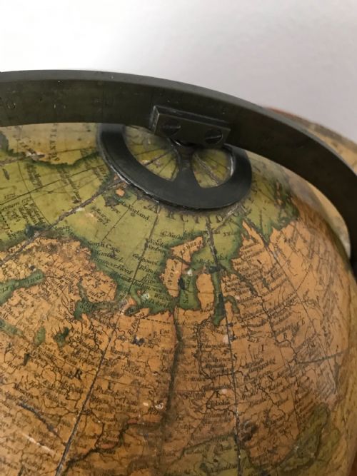 fig 1. Terrestrial globe by J and B Cary circa 1818. Library, table globe. Geographic.