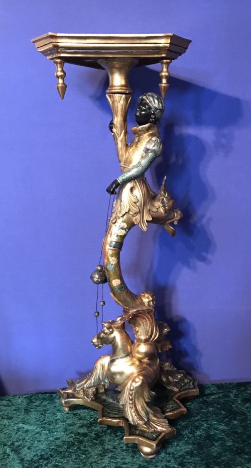 An Exotic Venetian Torchere, ,Pedestal. Planter, Circa 1860