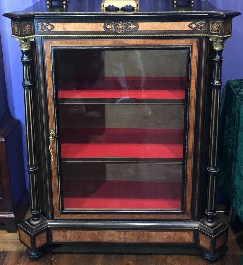 19th Century Victorian Vitrine. Pier Cabinet .Circa 1875