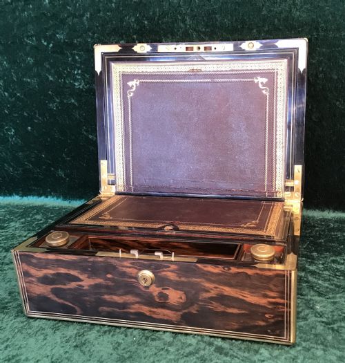 Exceptionally Fine Coromandel Stationary Box, Writing Box, Circa 1890