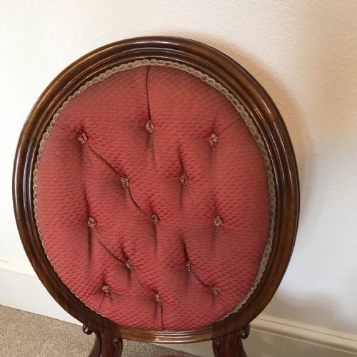 VICTORIAN 8 PIECE SUITE BUTTON BACK CIRCA 1875 - ADDITIONAL PHOTO 6