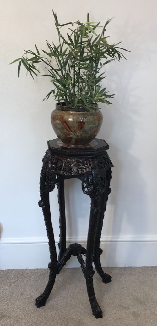 Fine Quality Chinese Padouk  Pedestal. Planter. Circa 1890