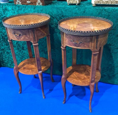 Pair of Side Tables Circa 1920. Versatile for Use as Bedside Tables, or Lamp Tables