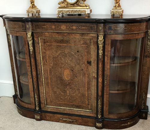Victorian Walnut Credenza Circa 1875