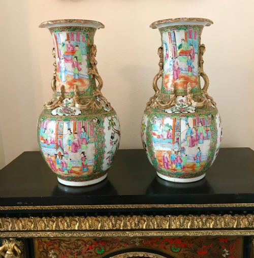 CANTON VASES CIRCA 1880