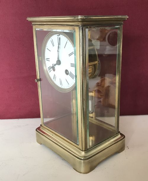 A Four Glass Library Clock Circa 1900