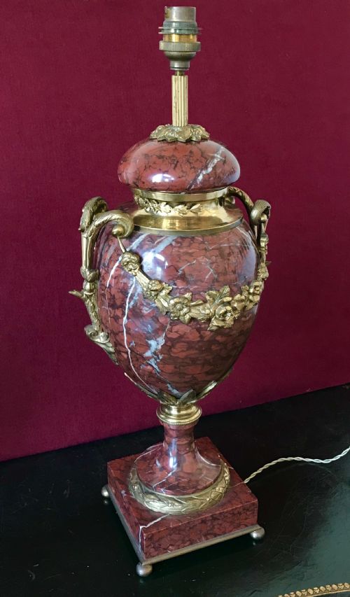 Rouge Griotte  Lamp Circa 1920