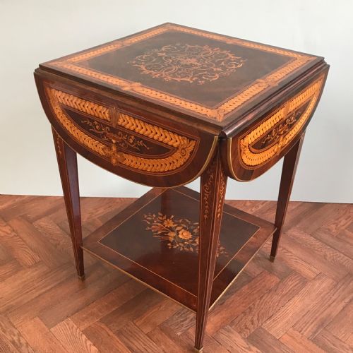 Exhibition Quality Marquetry Table, Occasional, Side Table