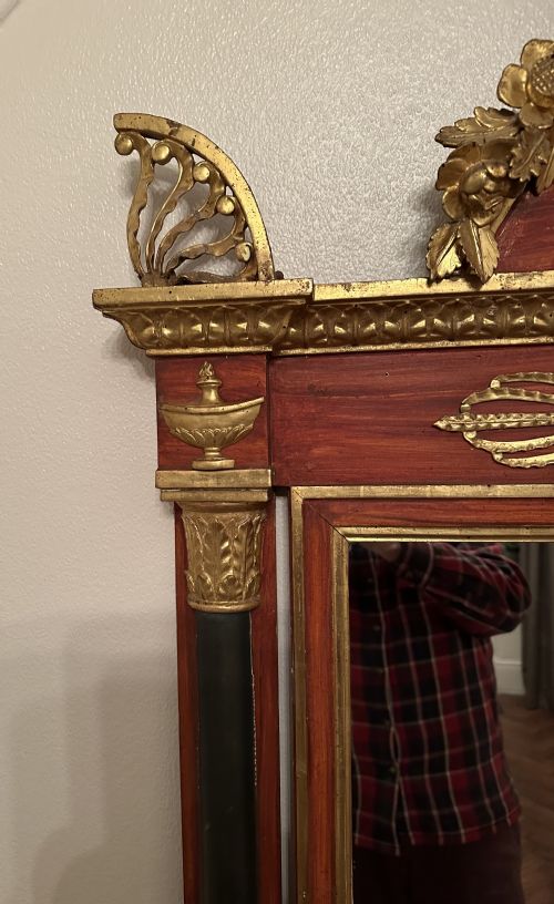 MOST DECORATIVE EMPIRE MIRROR CIRCA 1890 - ADDITIONAL PHOTO 3