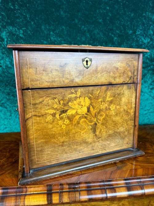 EDWARDIAN MARQUETRY STATIONERY CABINET CIRCA 1900 - ADDITIONAL PHOTO 1