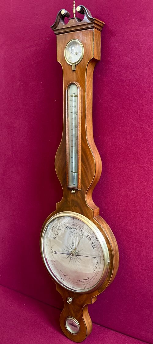 Georgian Mahogany Barometer.malaerieda London.