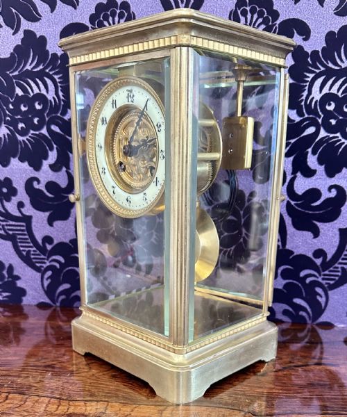 fig 1. French Four glass mantle clock circa 1880