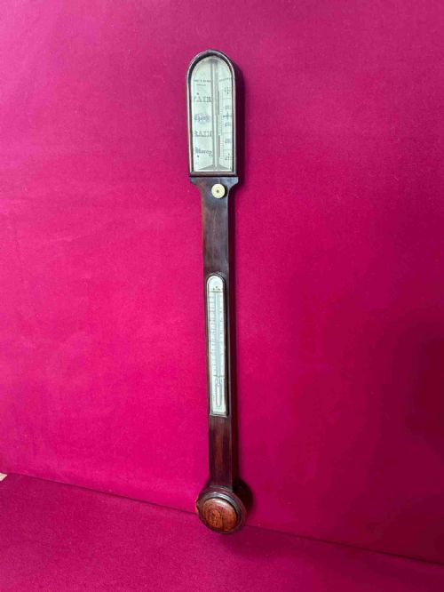 GEORGIAN STICK BAROMETER CIRCA 1830 - ADDITIONAL PHOTO 3