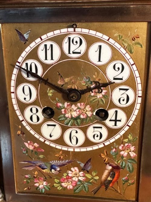 fig 1. Aesthetic Mantel clock. Circa 1890. French 8 day Clock. Mantle clock.