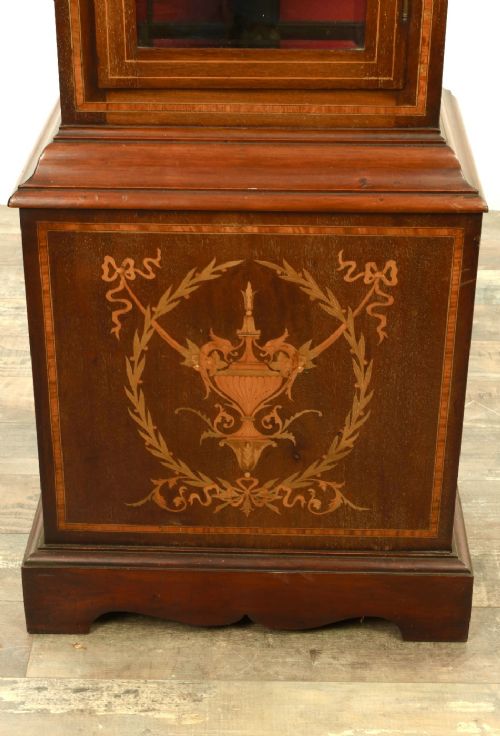 fig 1. Musical long case Clock circa 1900. London grandfather Clock. Tubular Bells