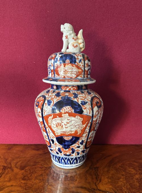 A GOOD IMARI VASE AND COVER CIRCA 1910 1920JAPANESE ASIAN PORCELAIN - ADDITIONAL PHOTO 5