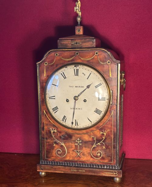 A GOOD ENGLISH GEORGIAN BRACKET CLOCK - ADDITIONAL PHOTO 4