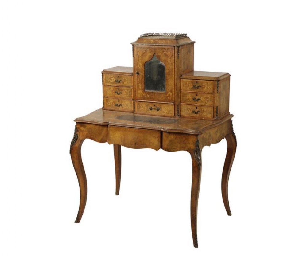 VICTORIAN WALNUT BONHEUR DU JOUR - SOLD
