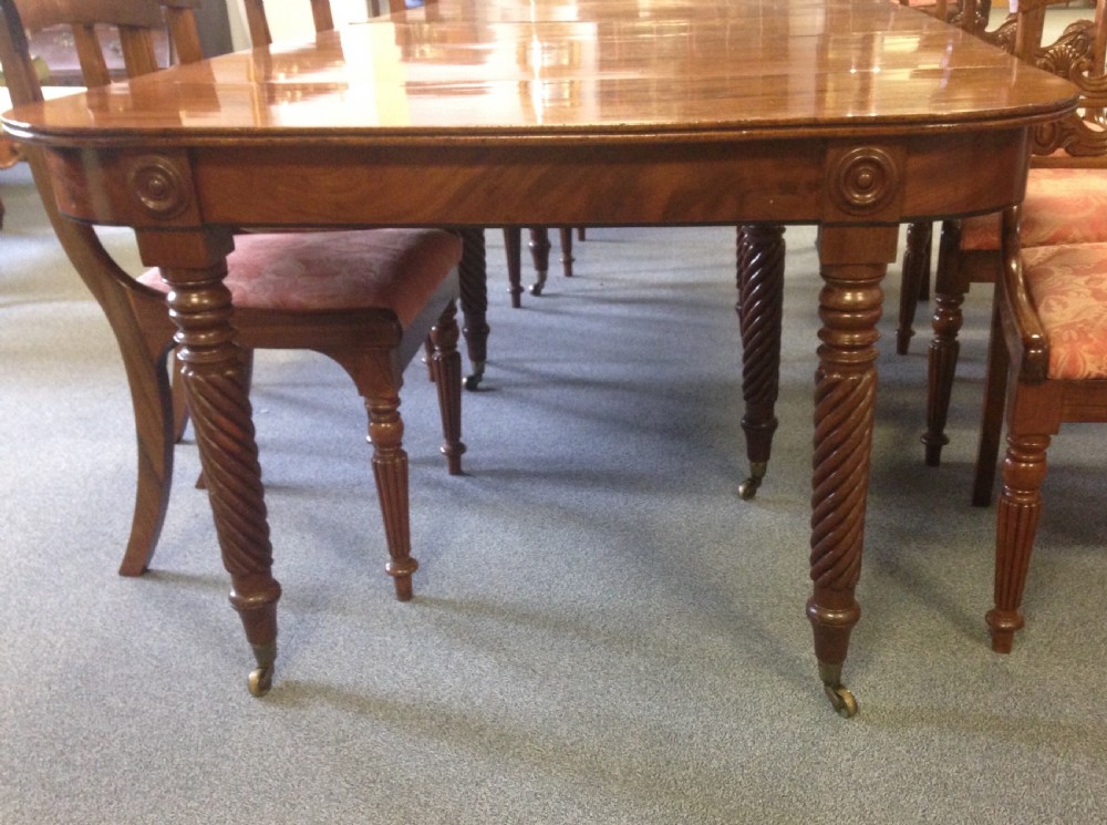 GOOD REGENCY TELESCOPIC EXTENDING DINING TABLE View III
