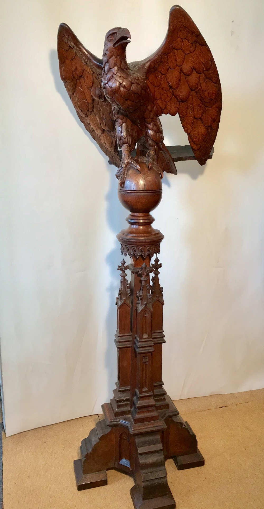 Victorian  Gothic Eagle Lectern 