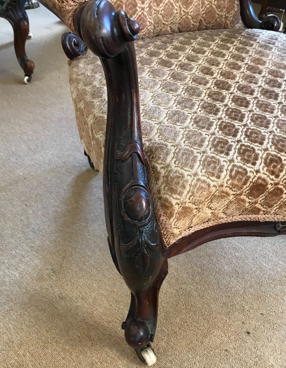  Victorian salon chair circa 1875  View II