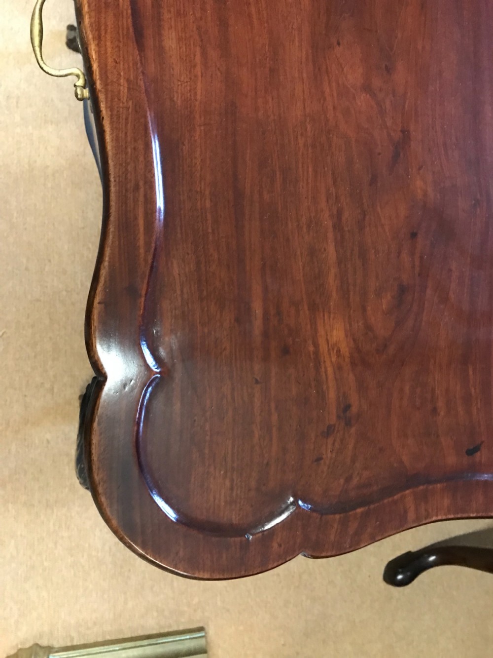 18th century Duch  mahogany games table  View III