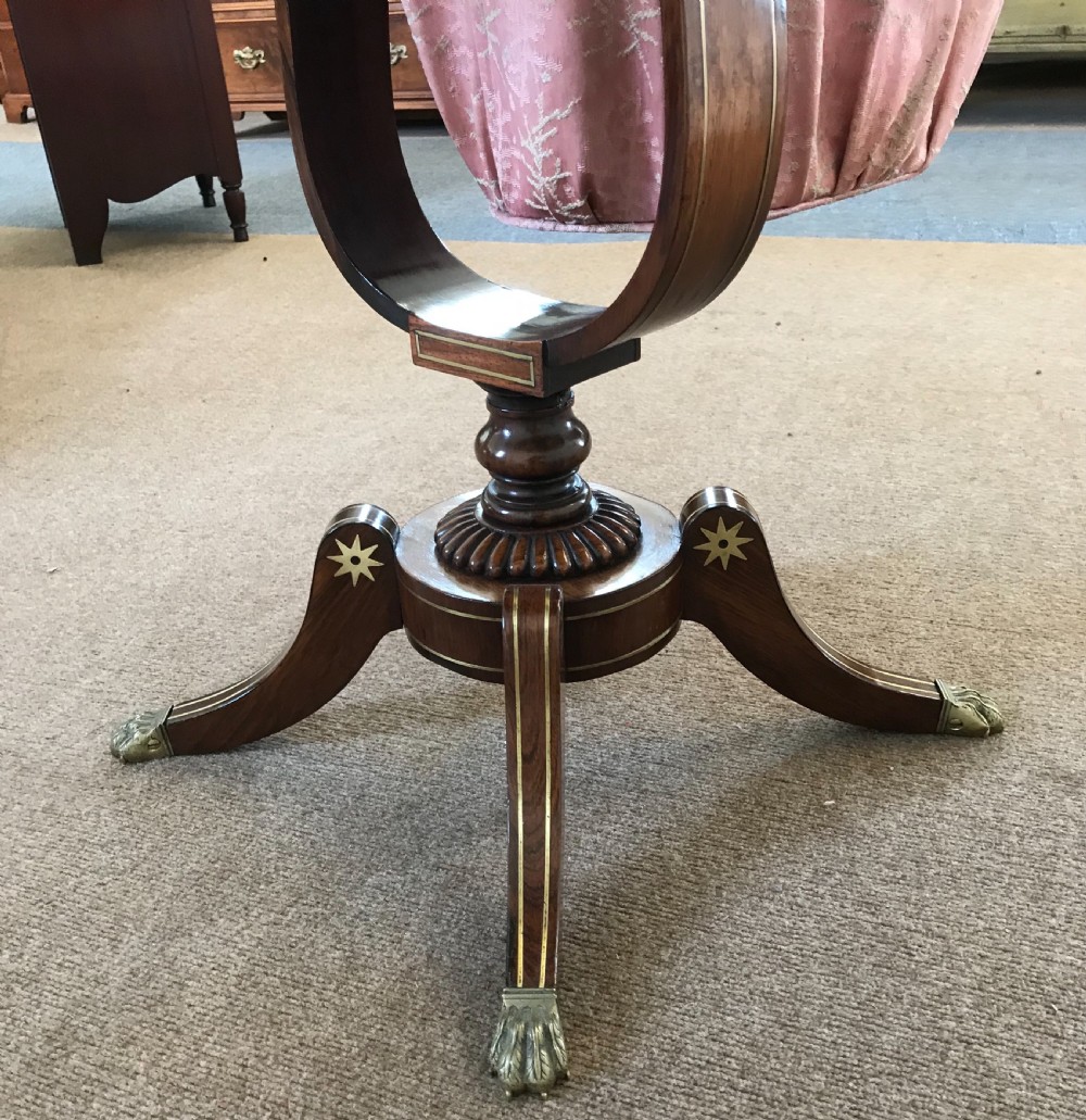  Regency brass inlaid rosewood worktable  View VII