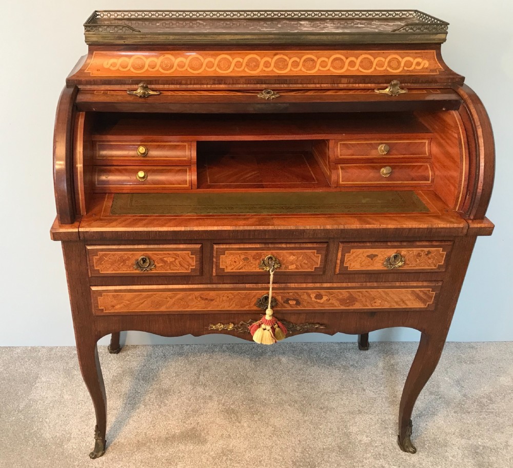  Superb tulip wood and Kingwood  writing table circa 1880  View IV