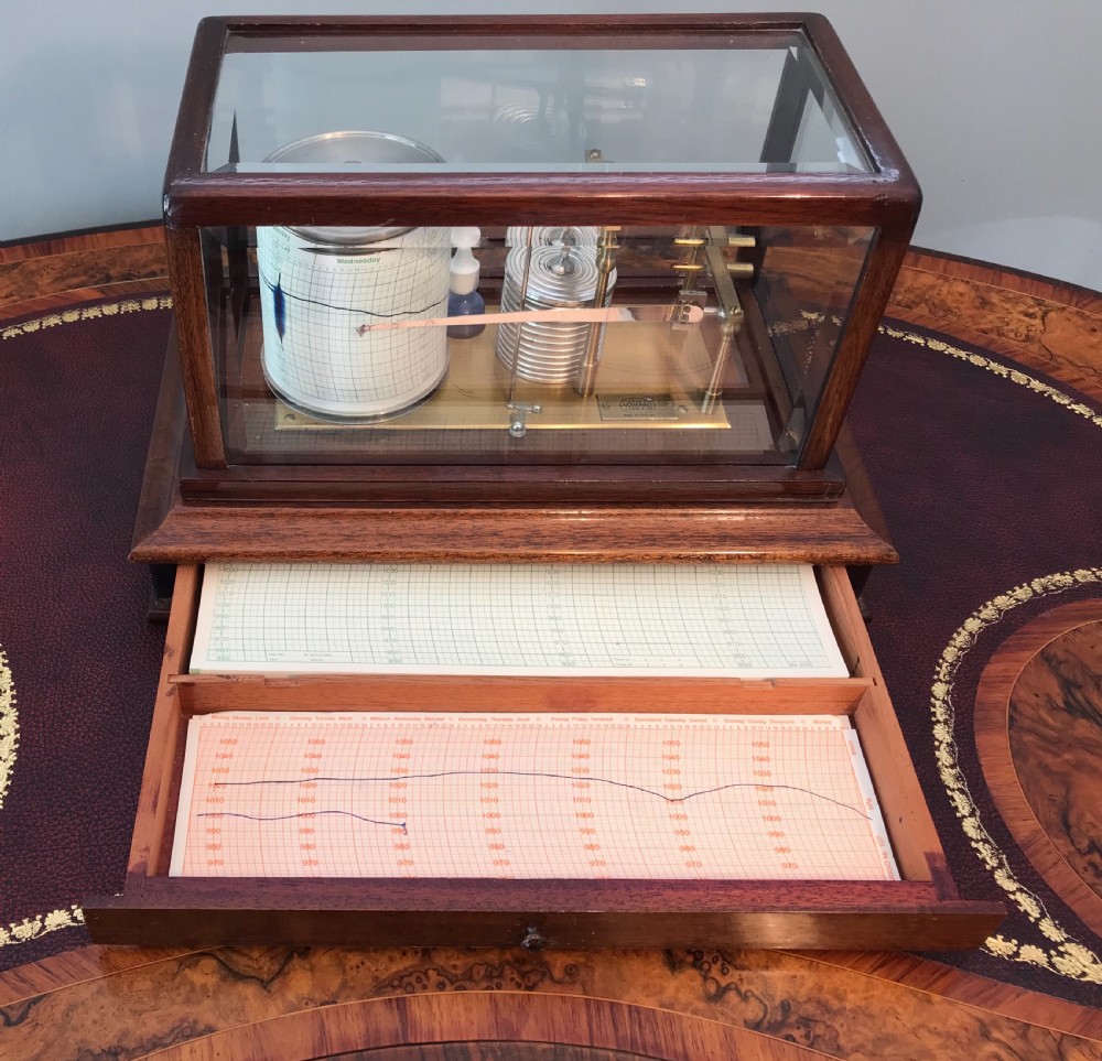  Fine original condition 12 drum atmosphere barograph  View V