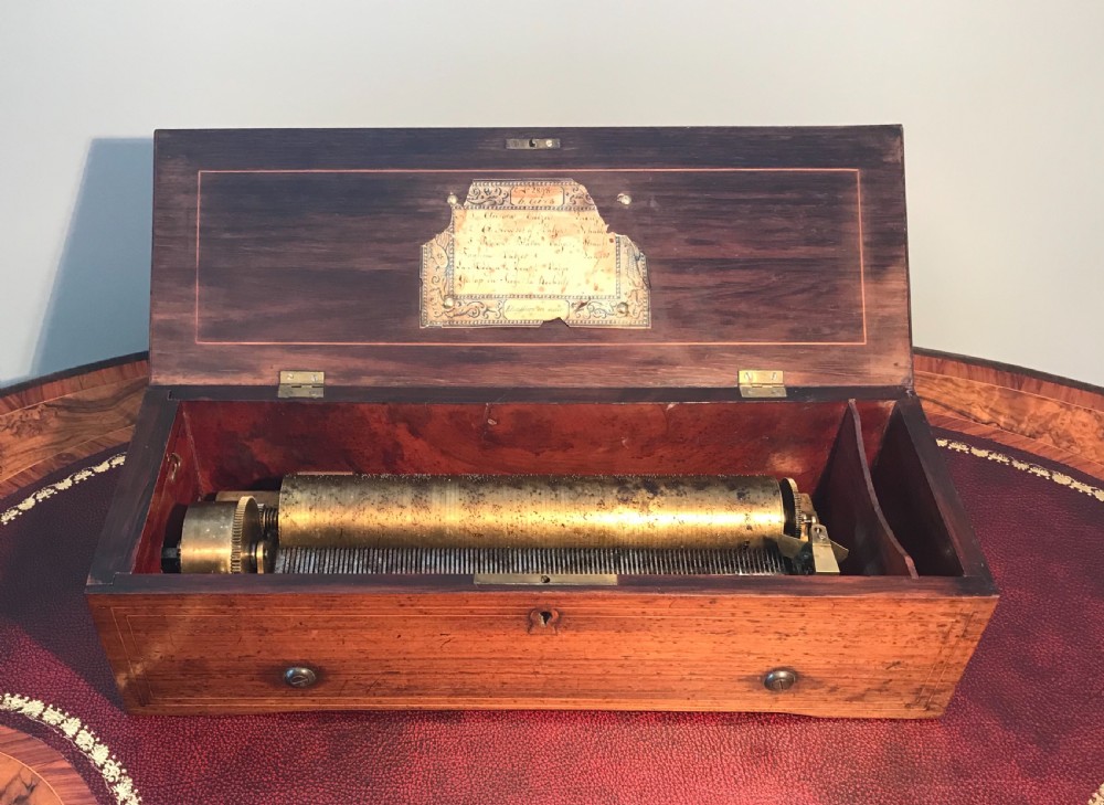  Rare Key Wind music box  circa 1860  View II