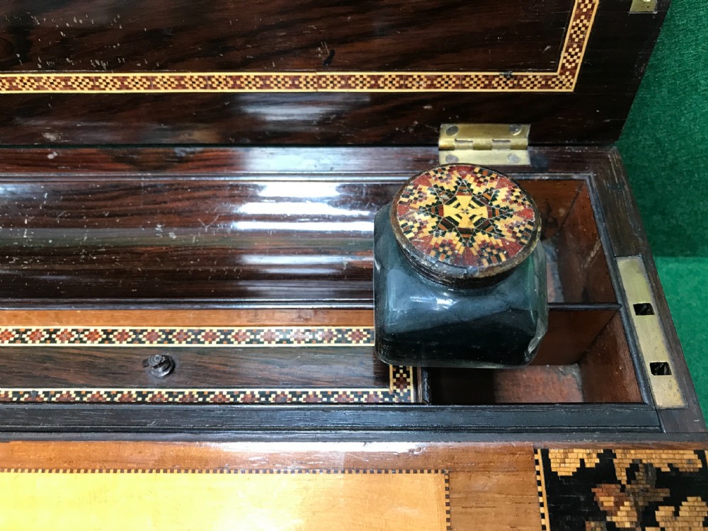 Tunbridge ware writing box View V