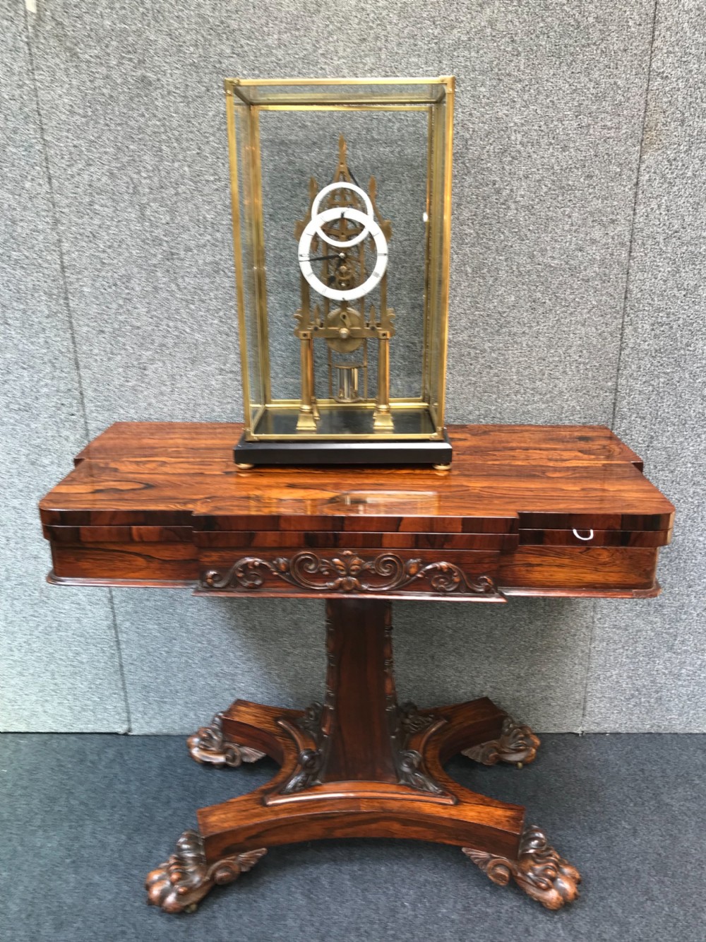 Gothic Fusee skeleton clock  View V