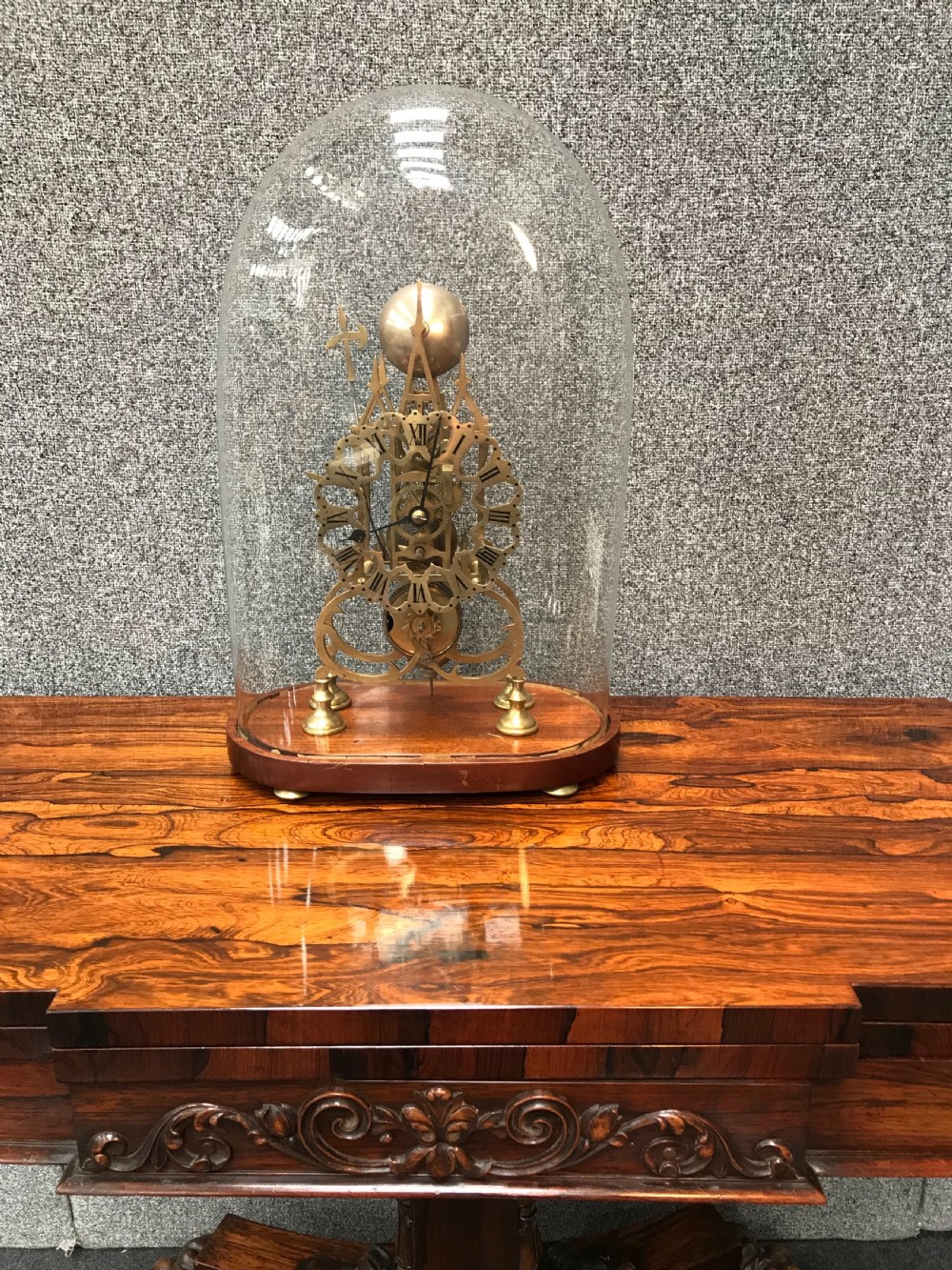  Victorian eight day striking skeleton clock  View II