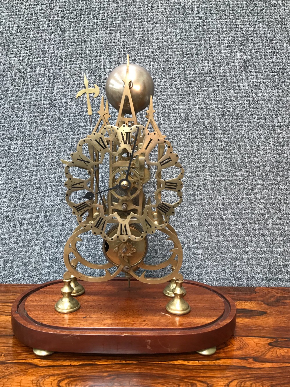  Victorian eight day striking skeleton clock  View III