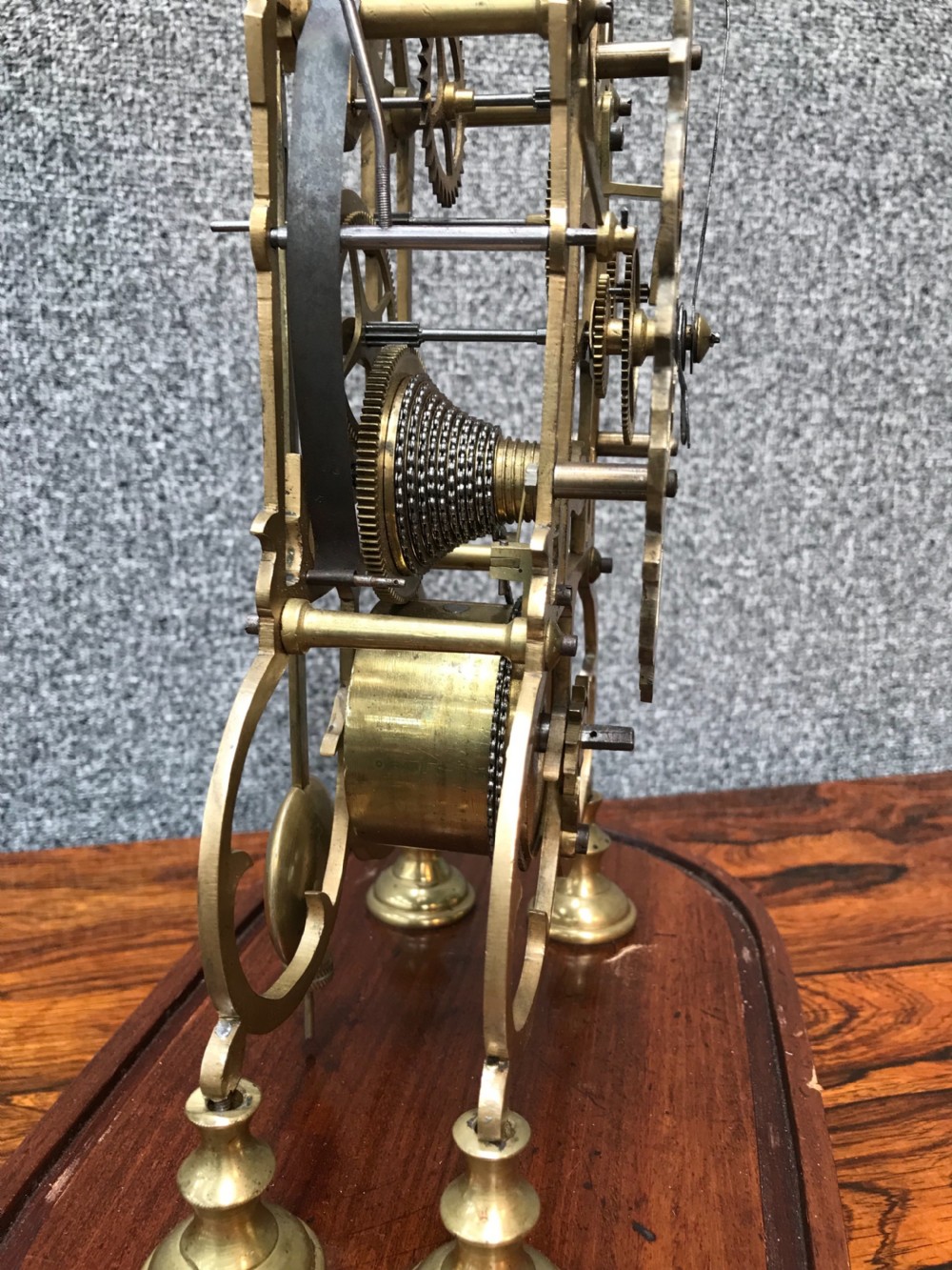  Victorian eight day striking skeleton clock  View IV