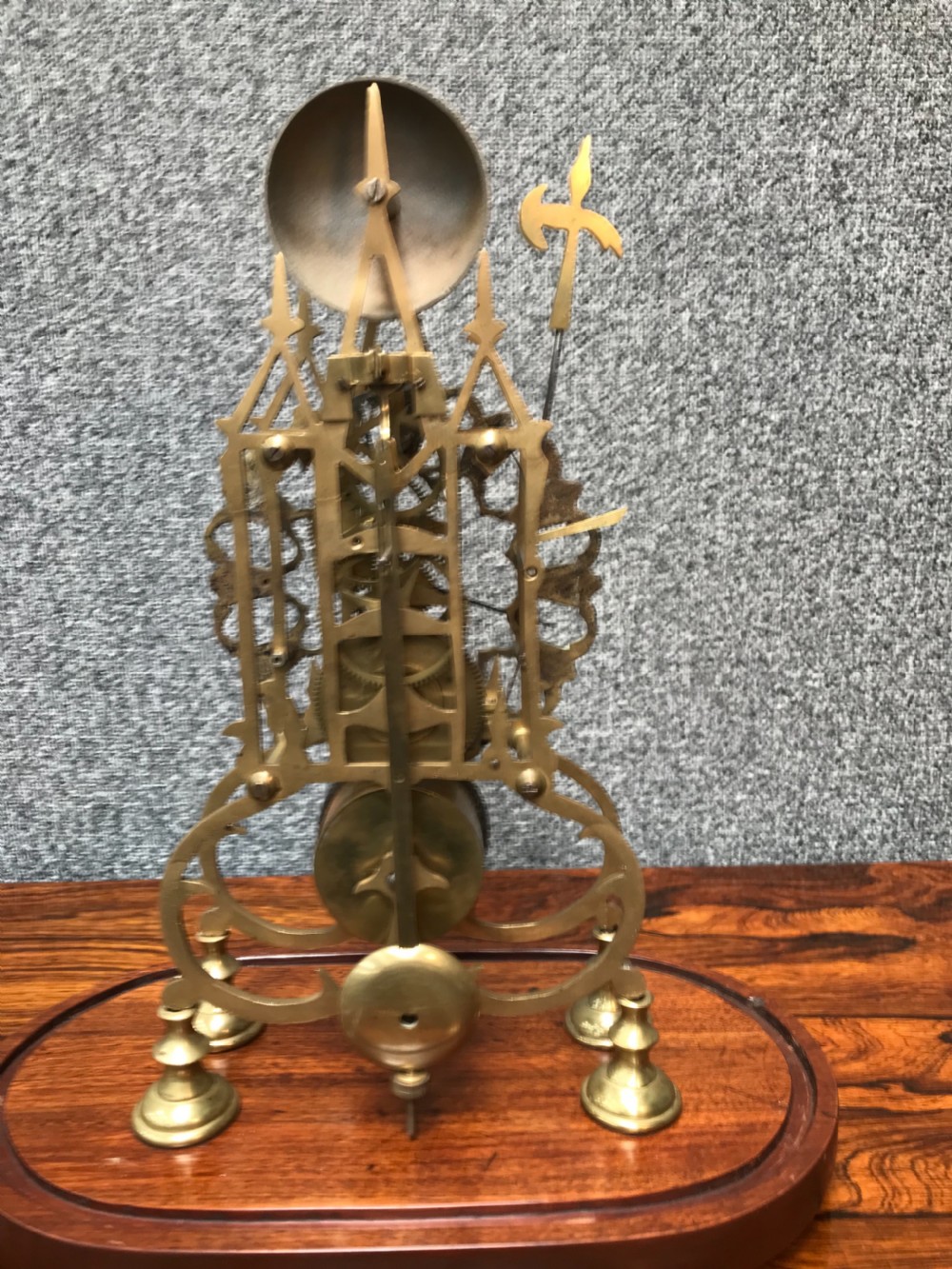  Victorian eight day striking skeleton clock  View V