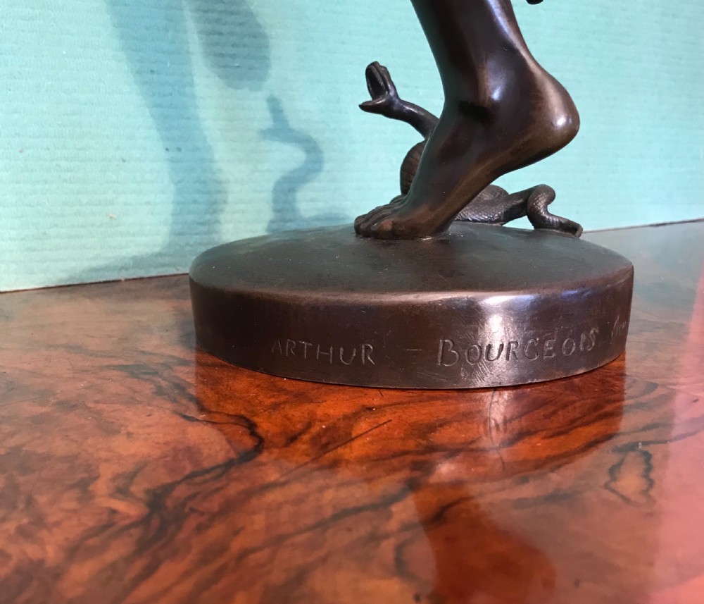  Good and large bronze study of a snake charmer circa 1860  View VIII