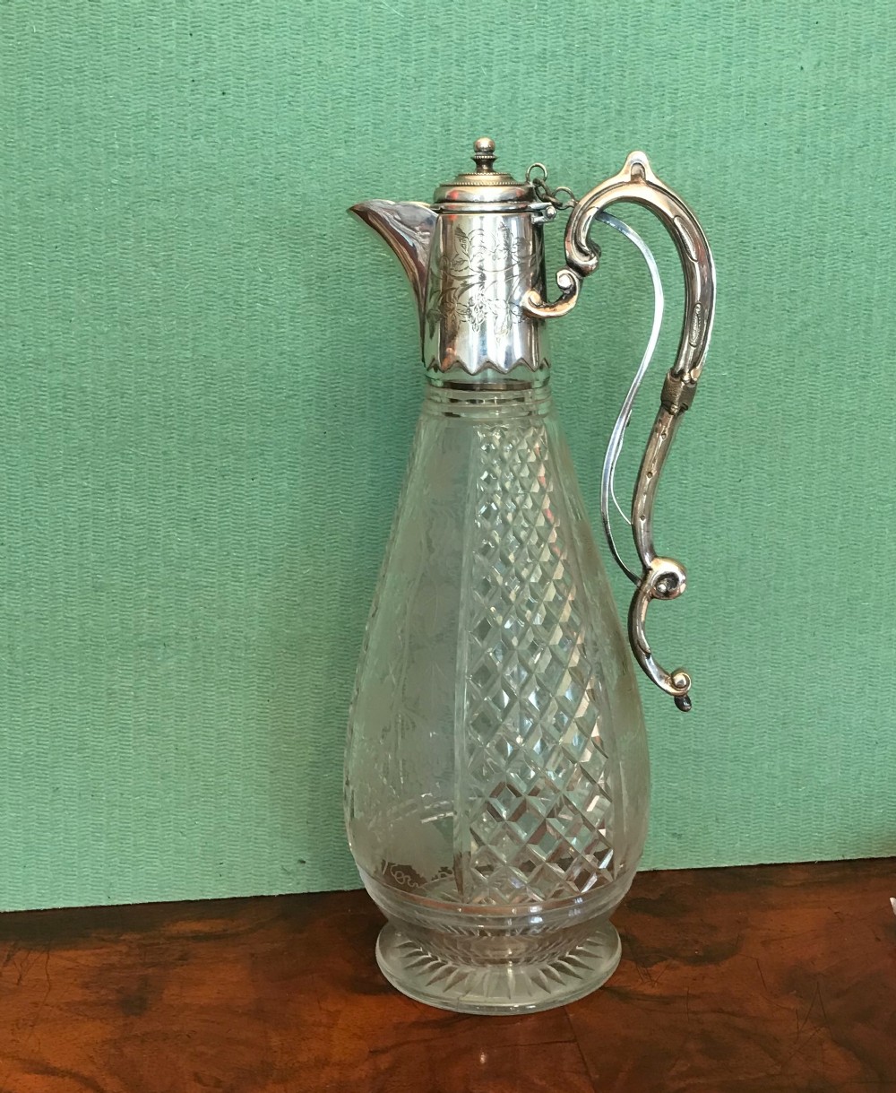  Edwardian fruiting vine Claret jug 