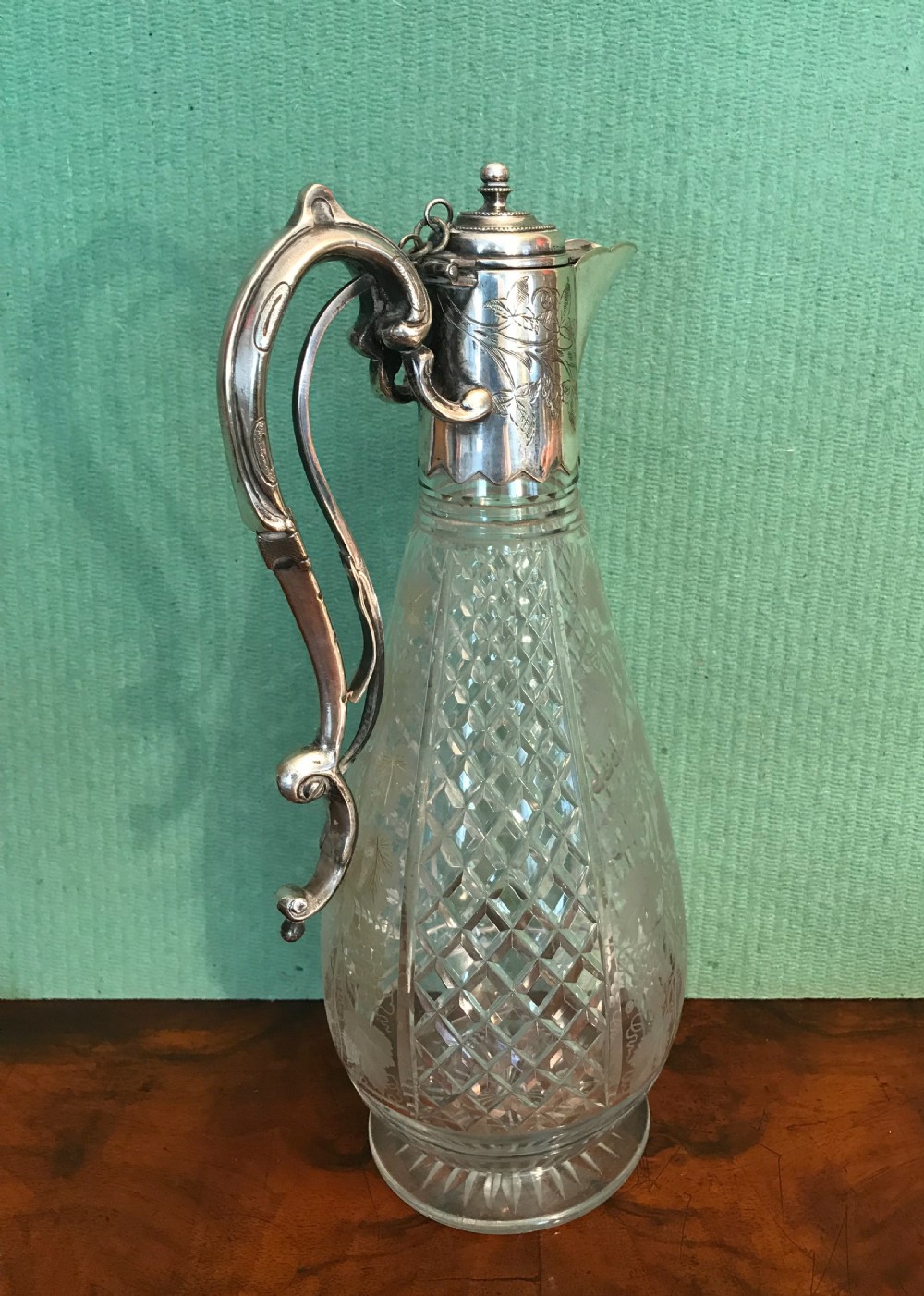  Edwardian fruiting vine Claret jug  View VII