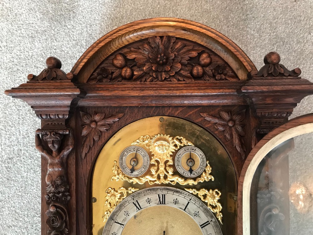 Good and large eight day striking clock View III