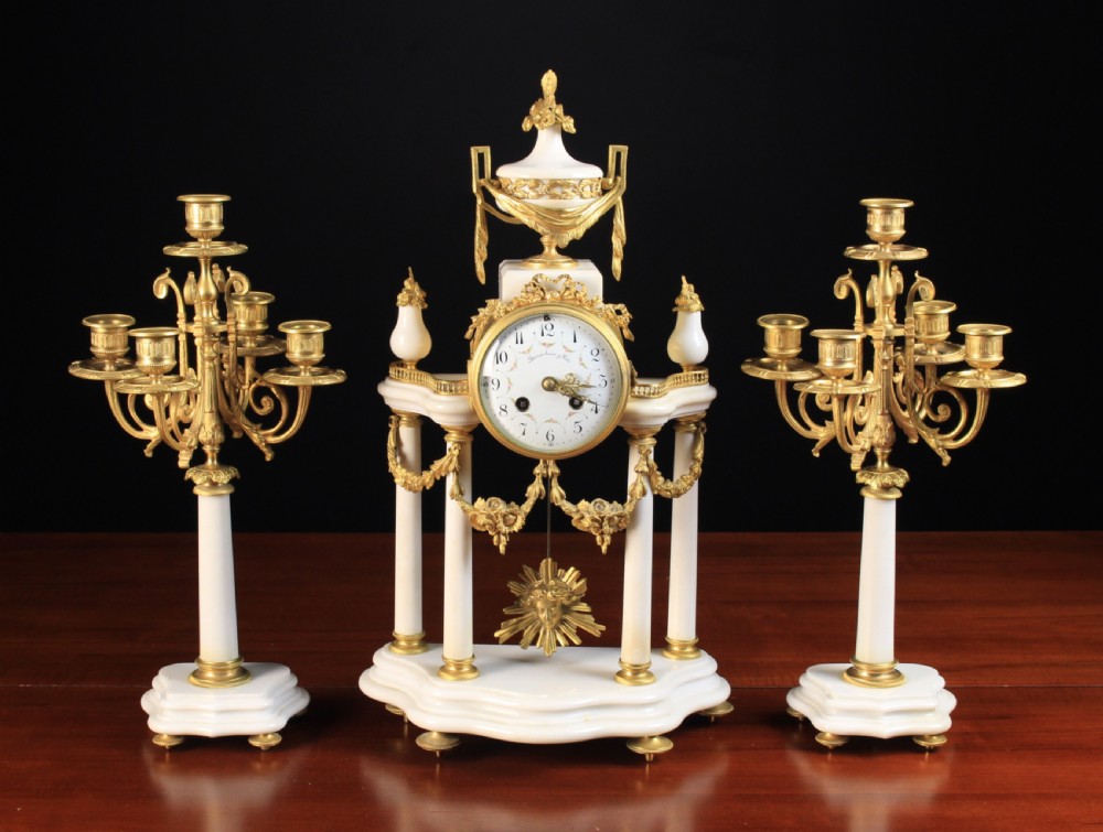 19th century clock garniture circa 1875