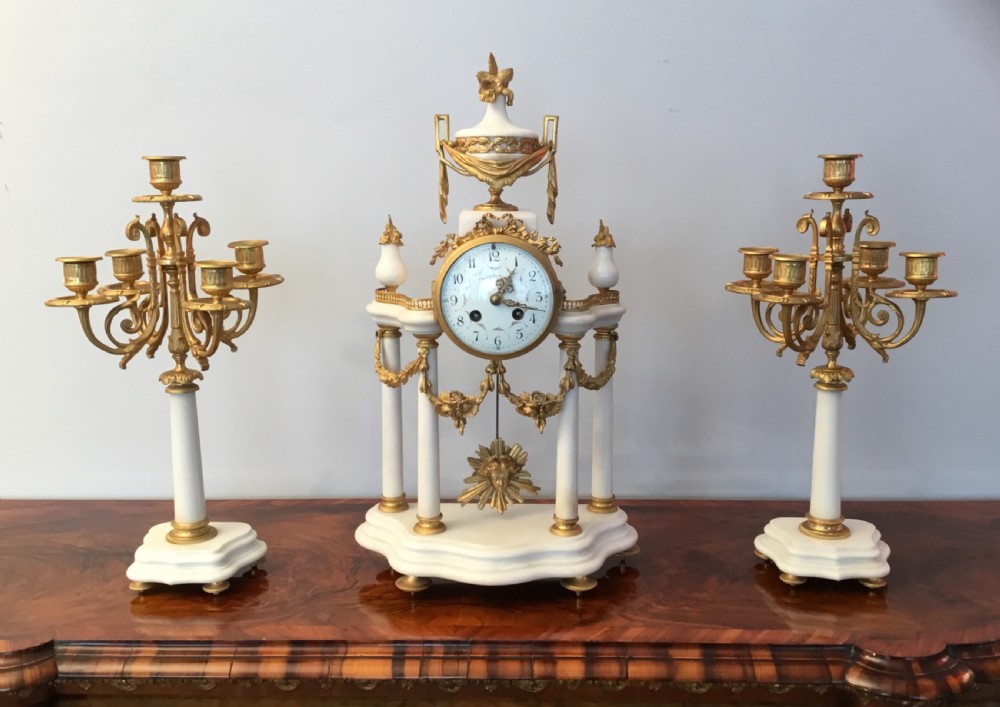 19th century clock garniture circa 1875 View II