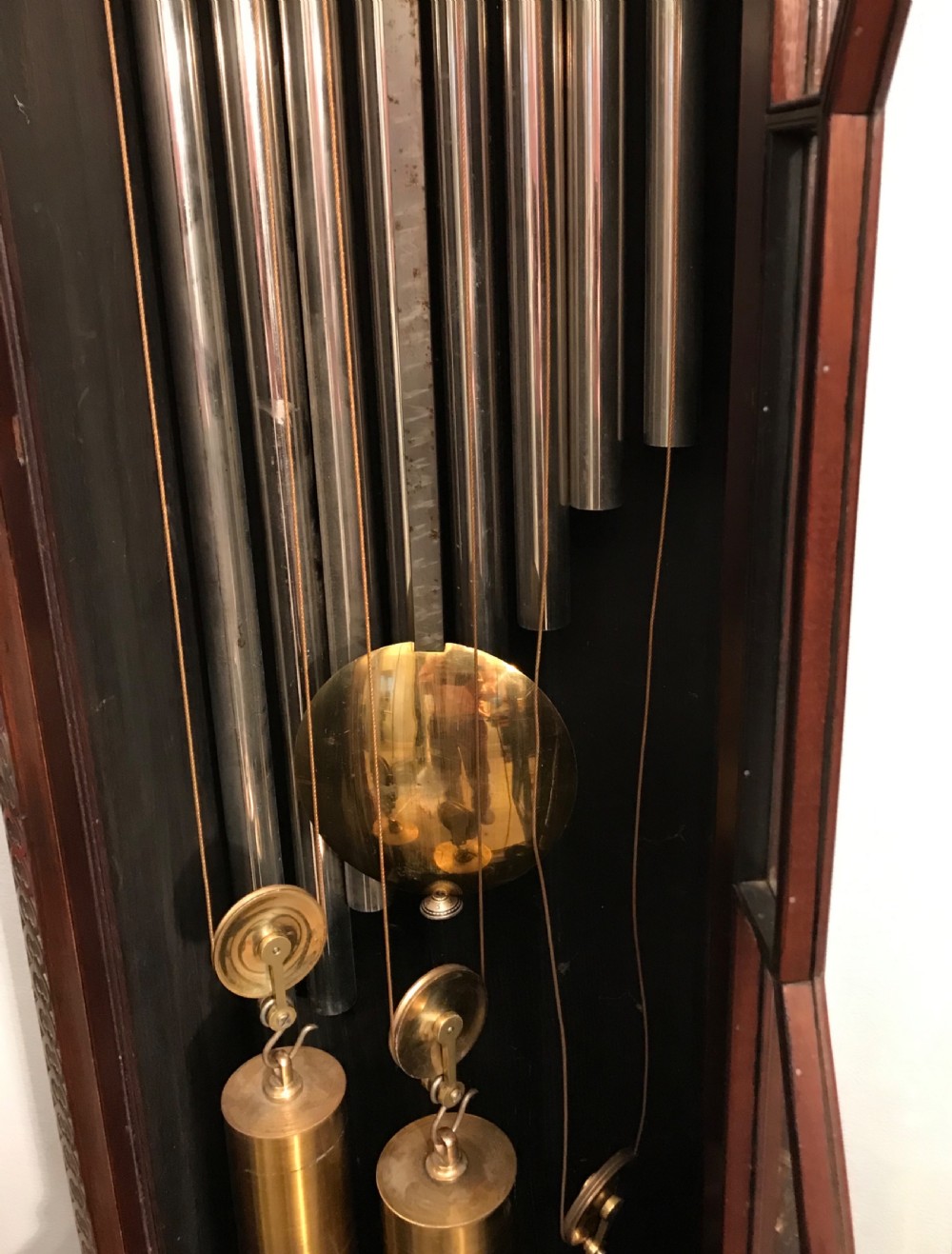 Fine Edwardian Musical tubular bells long case clock View XIII