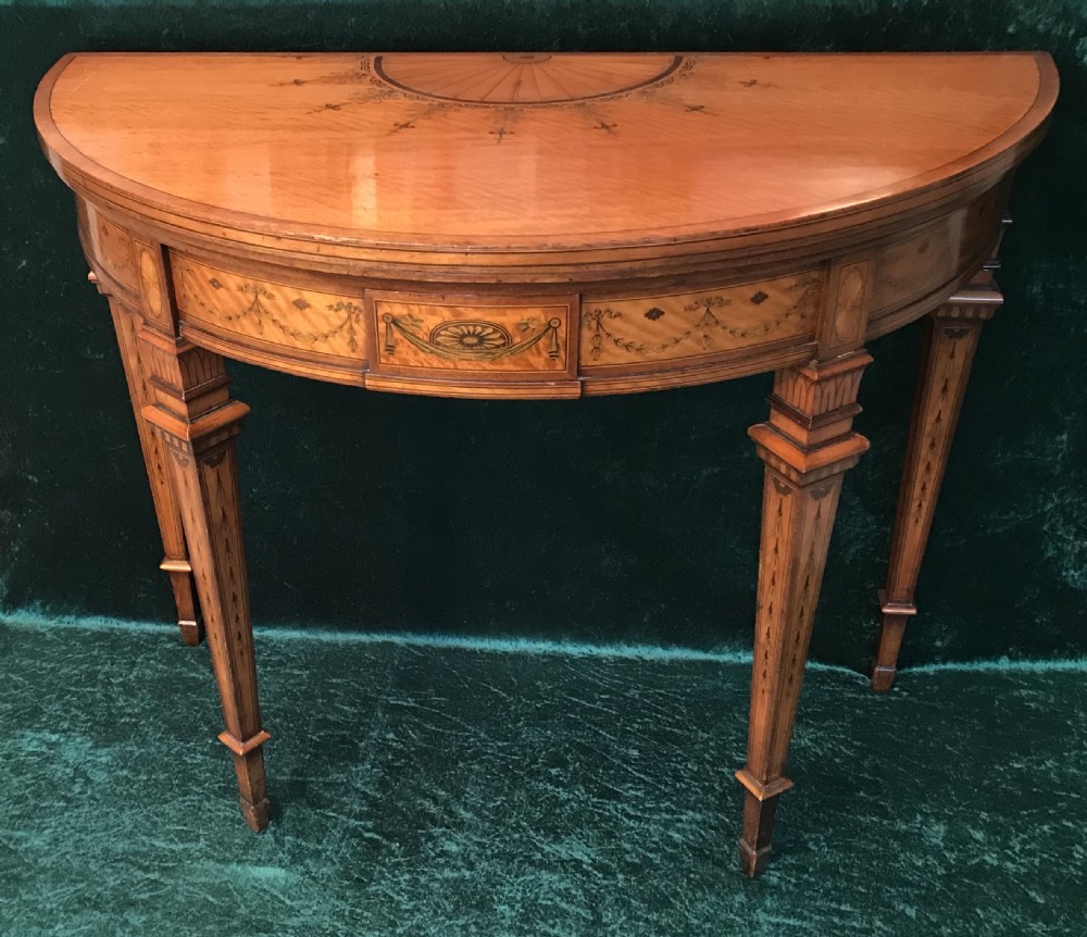 A exceptional quality satinwood card table circa 1890