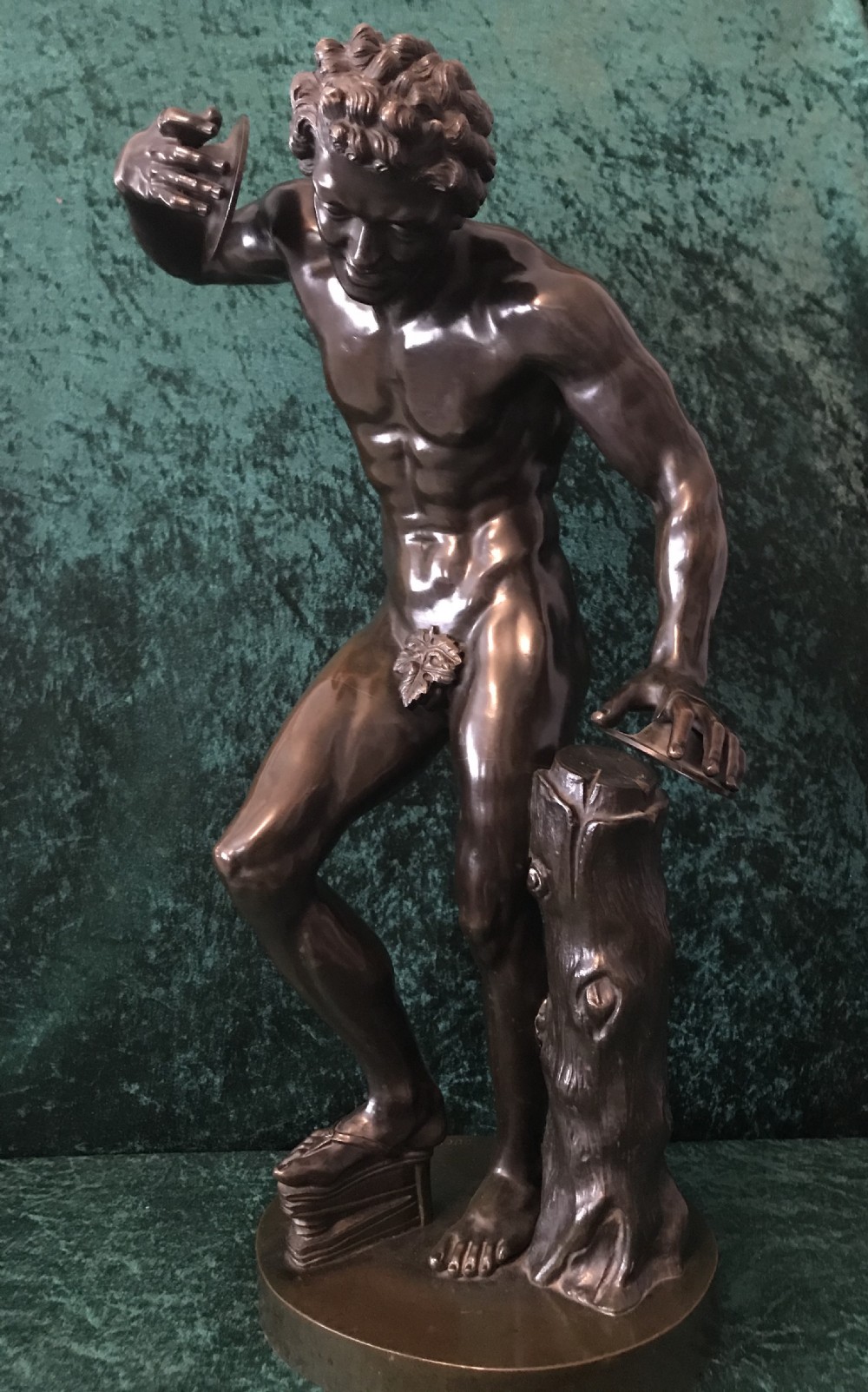 Good and large Bronze, Grand Tour, Sculpture, of a dancing Faun circa 1850 View II