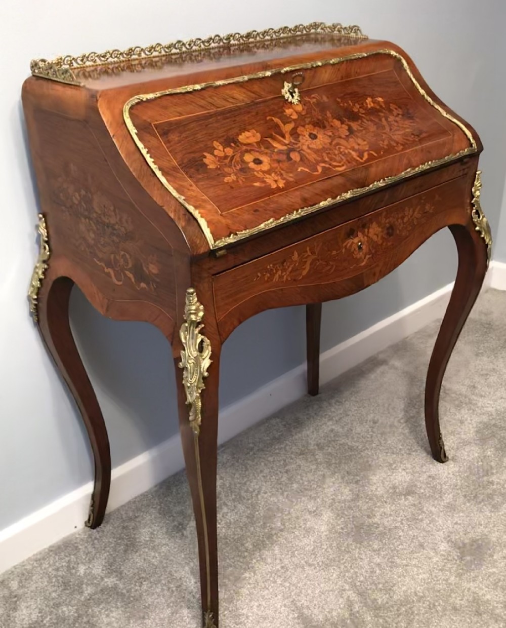 Marquetry Writing desk circa 1875