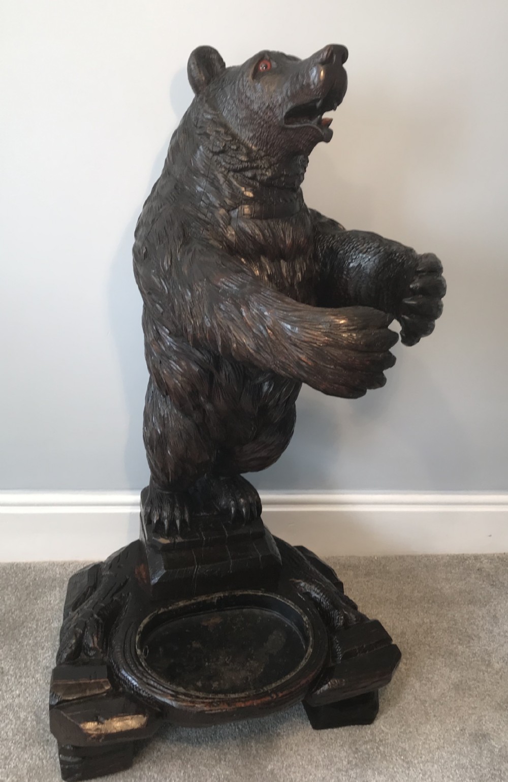 Black forest Bear hall stick stand circa 1900